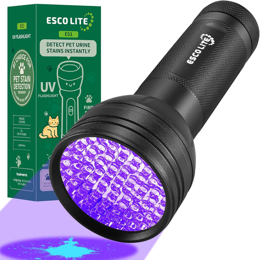 Black Light for Pet Urine Detection UV Flashlight 395Nm Pet Urine Detector Light for Cat Pee and Dog Stains Carpets Floors