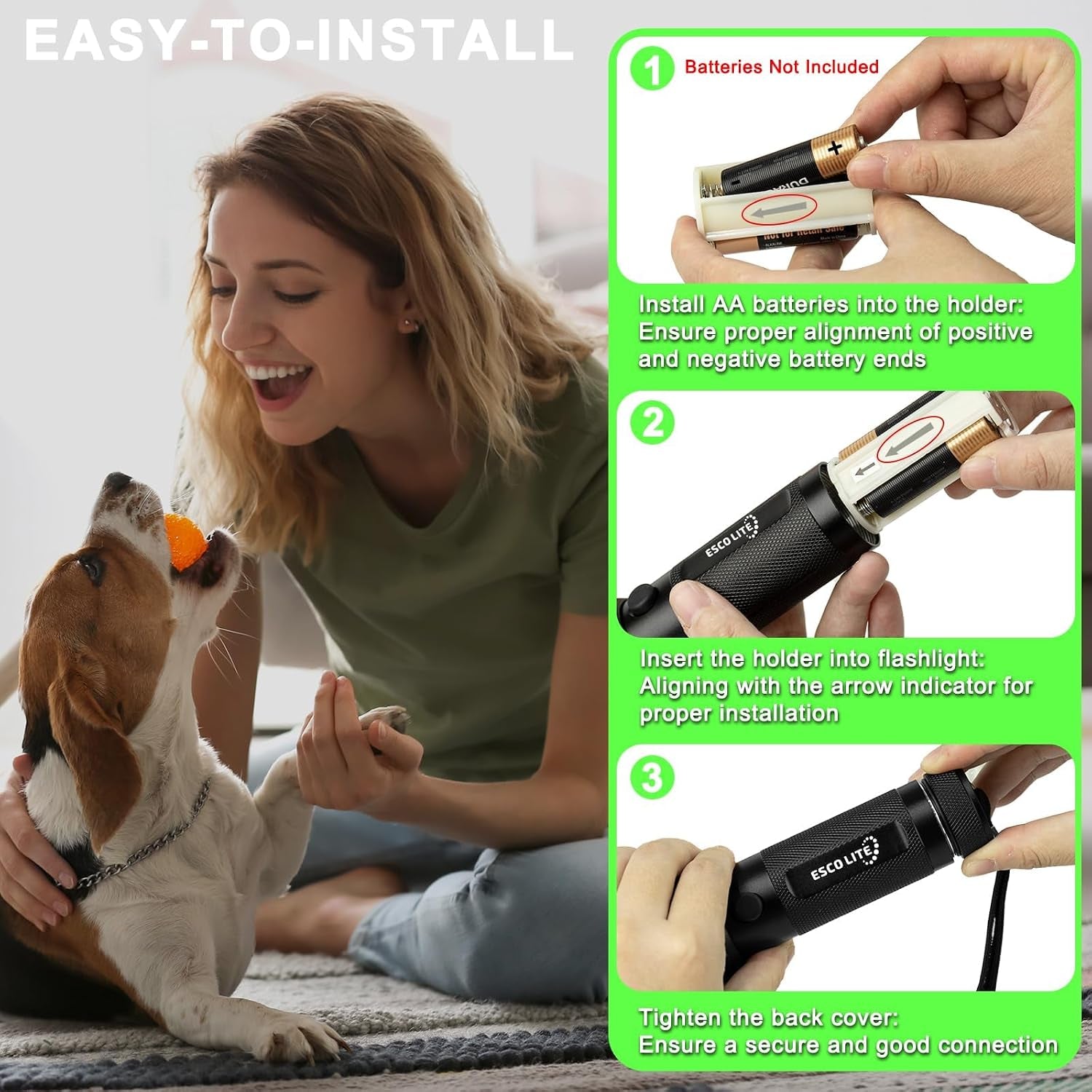 UV Flashlights Black Light for Pet Urine Detection 51 LED Blacklight Flashlight for Dog Cat Stains, UV Light Flashlight for Resin, Carpet, Hotel, Bathroom with Battery